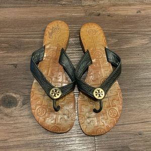 Tory Burch Leather Flip Flops